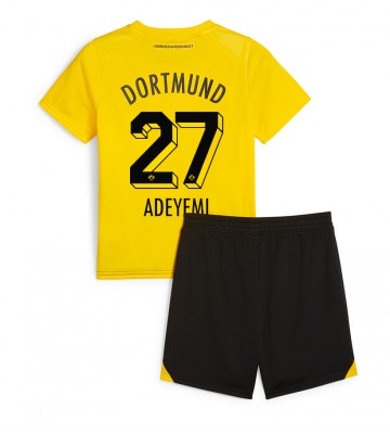 Borussia Dortmund Karim Adeyemi #27 Koszulka Podstawowych Dziecięca 2023-24 Krótki Rękaw (+ Krótkie spodenki)